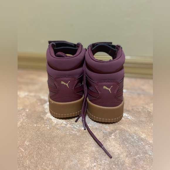 NWT Maroon Burgundy Puma High Top Sneakers - Picture 6 of 7